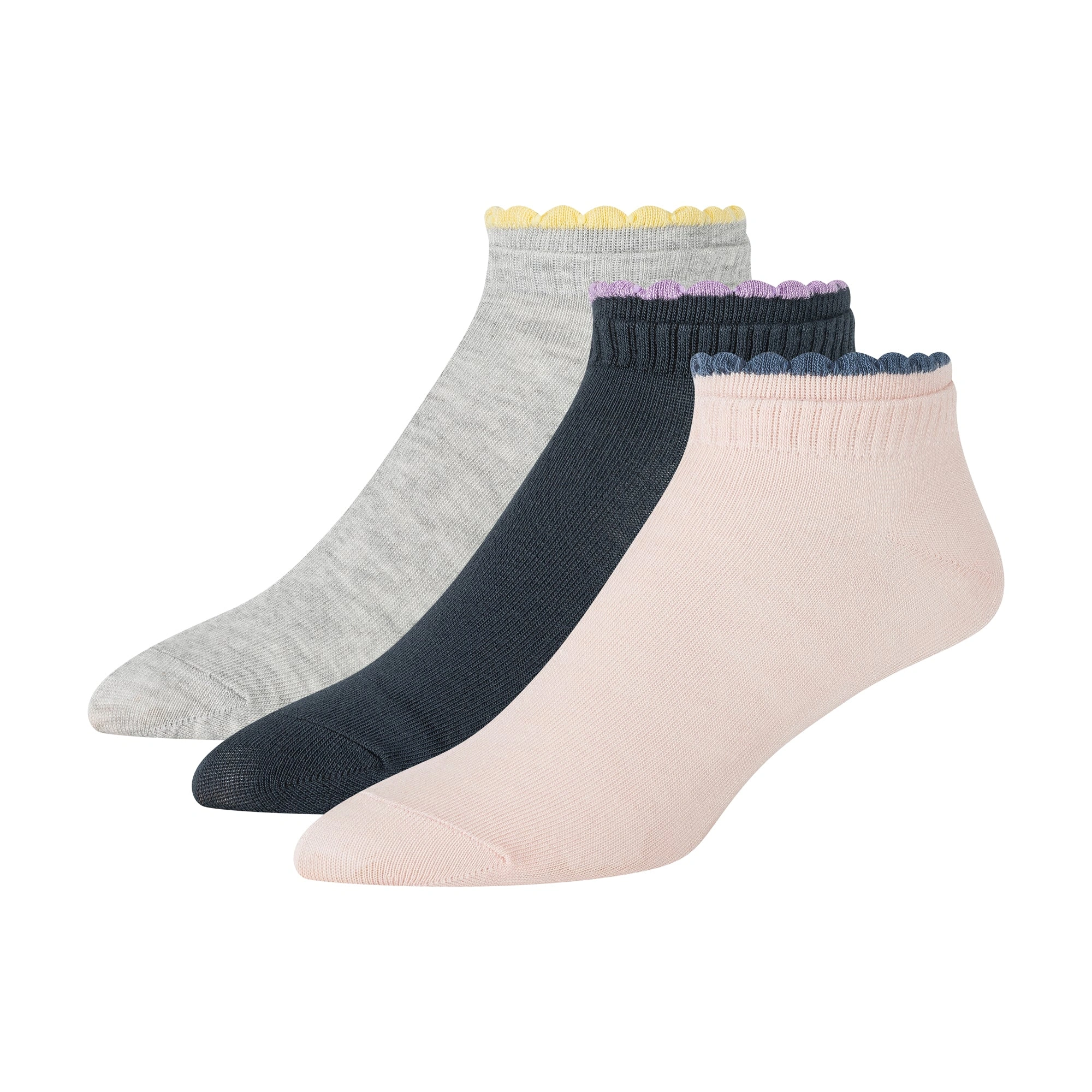 Lot de 3 Chaussettes Basses Femme Double Bord: Confort Invisible, Style Assuré!